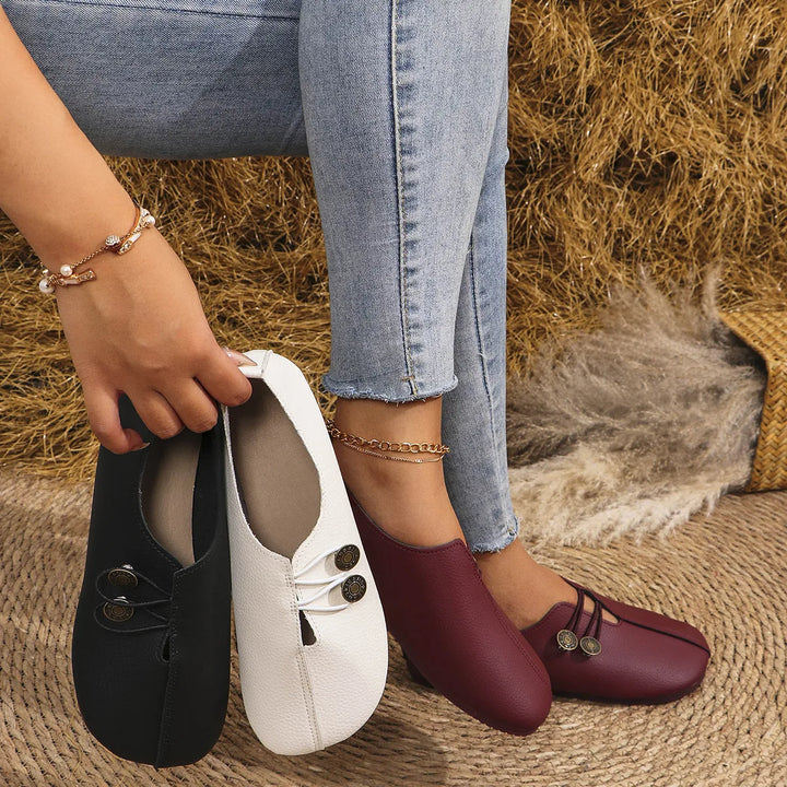 Elena — Zapatos Planos con Detalle Elástico