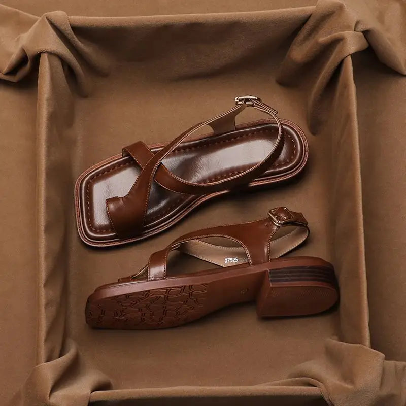Inés — Sandalias Planas Estilo Francés