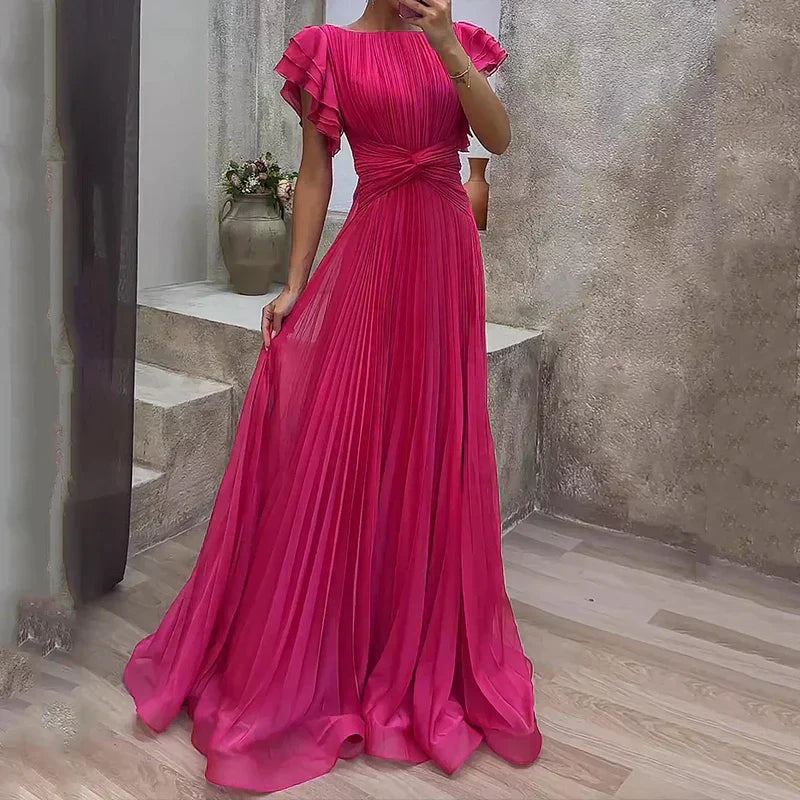 Maya™ | Vestido de Noche Plisado