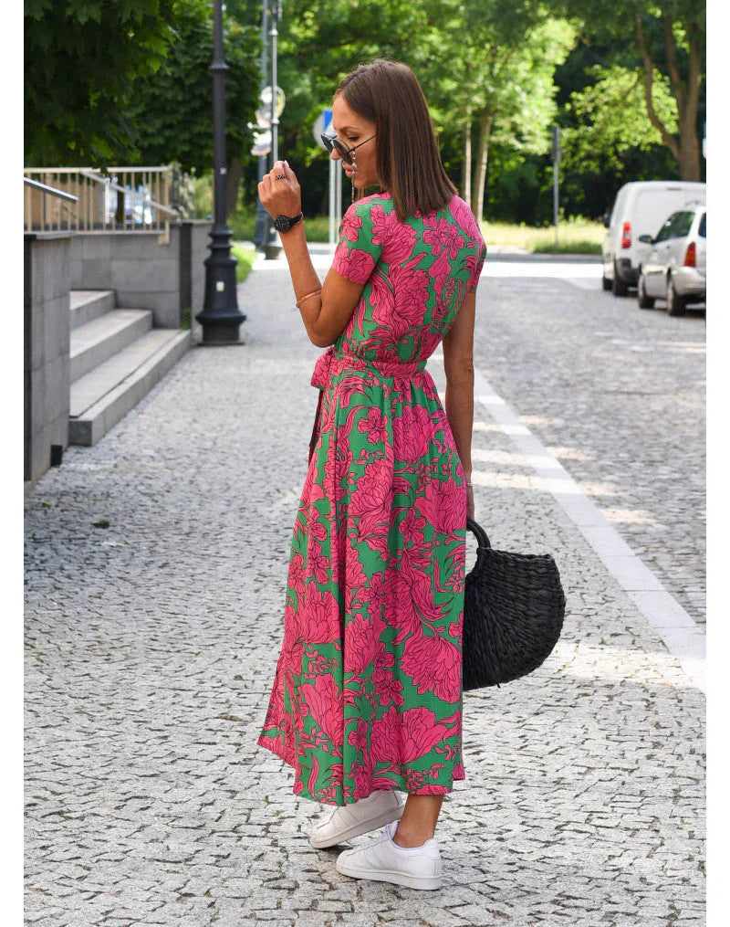 Julia - Vestido Elegante con Escote en V y Corte Moldeador