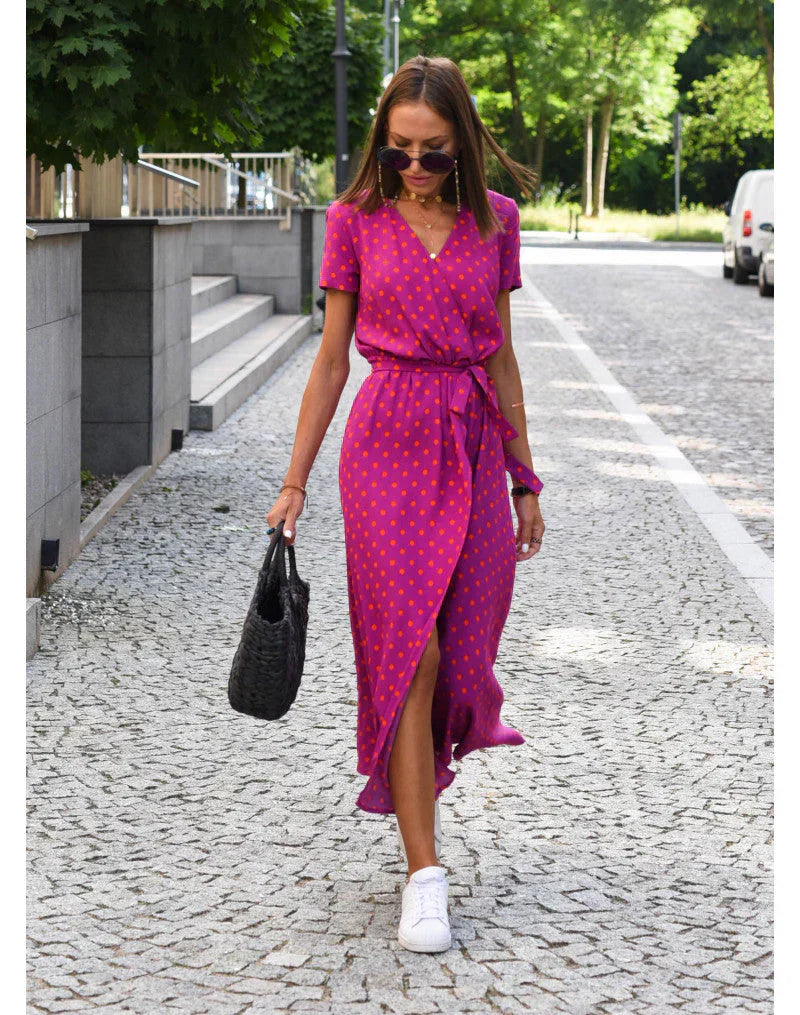 Julia - Vestido Elegante con Escote en V y Corte Moldeador