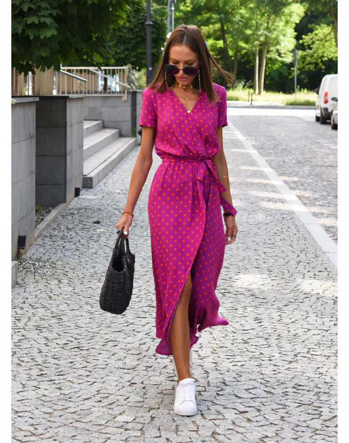 Julia - Vestido Elegante con Escote en V y Corte Moldeador