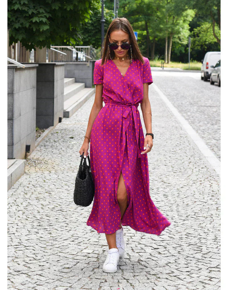 Julia - Vestido Elegante con Escote en V y Corte Moldeador