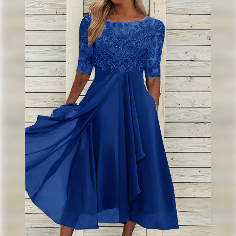 Harper™ | Elegante Vestido Midi de Encaje