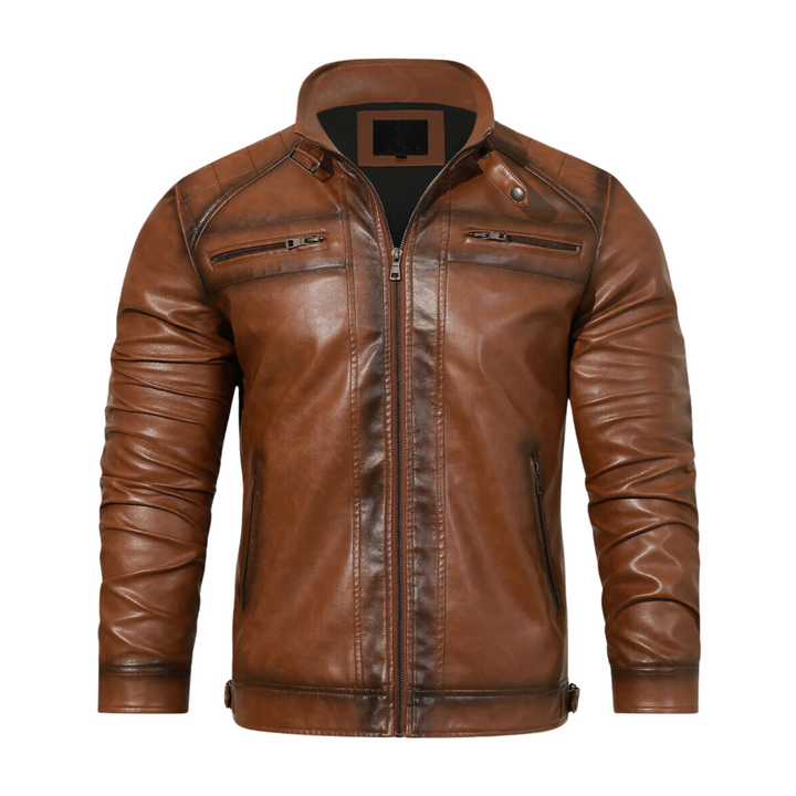 Patrick | Chaqueta de piel tipo cruiser