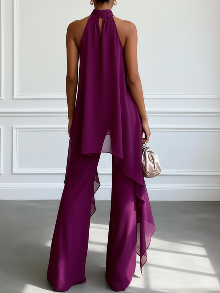 Conjunto Elegante de Dos Piezas en Lila