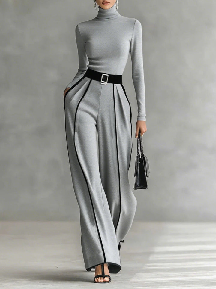 Vera™ || Elegante conjunto con detalle de contraste
