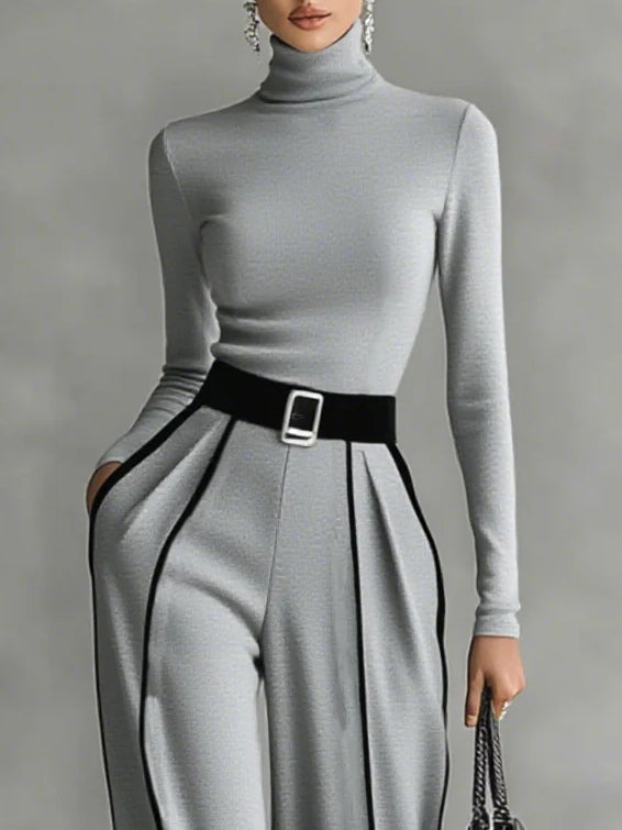 Vera™ || Elegante conjunto con detalle de contraste