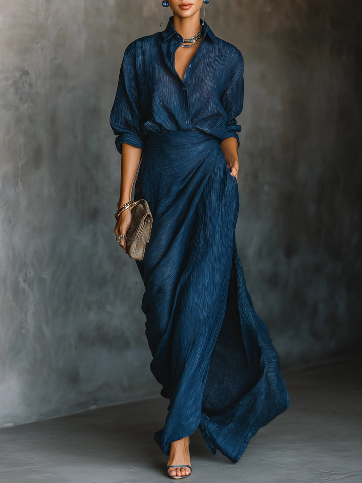Sara™ || Conjunto elegante con falda larga