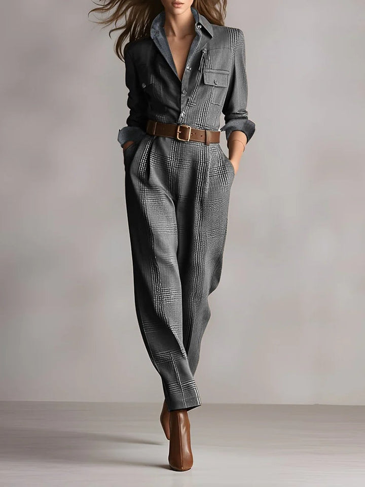 Anna™ || Jumpsuit elegante Geruite