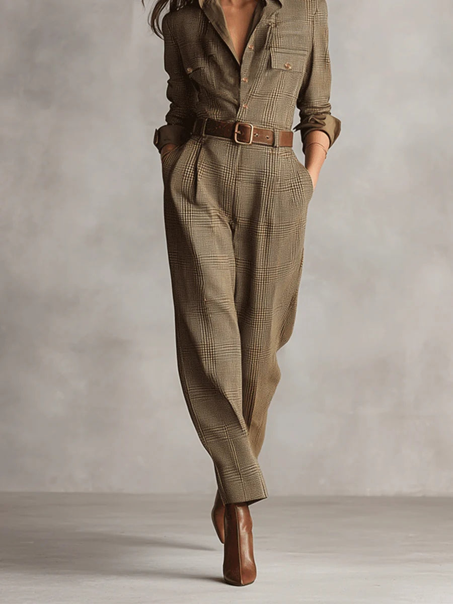 Anna™ || Jumpsuit elegante Geruite