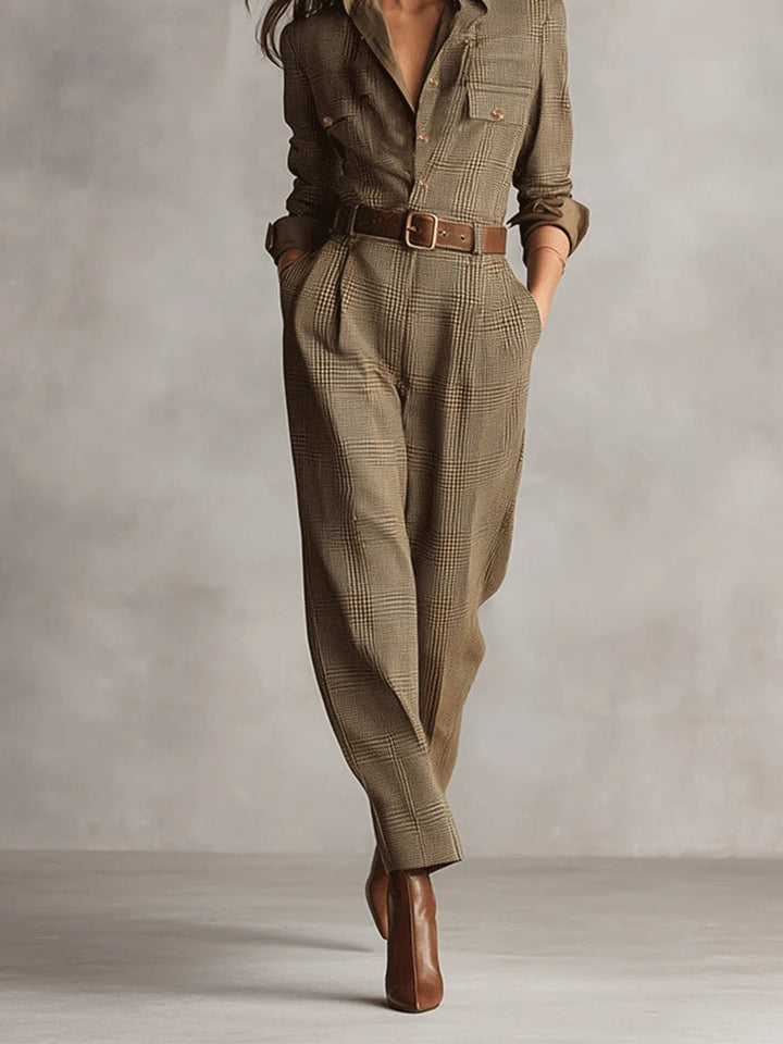 Anna™ || Jumpsuit elegante Geruite
