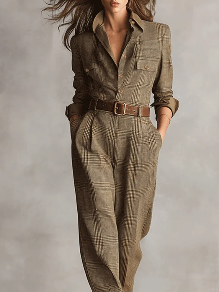 Anna™ || Jumpsuit elegante Geruite