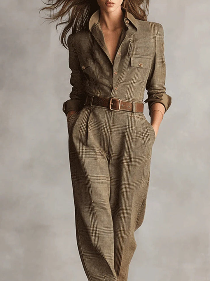 Anna™ || Jumpsuit elegante Geruite