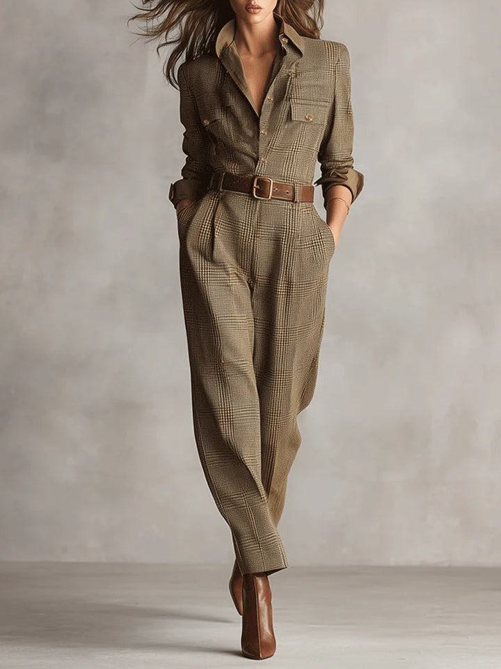 Anna™ || Jumpsuit elegante Geruite