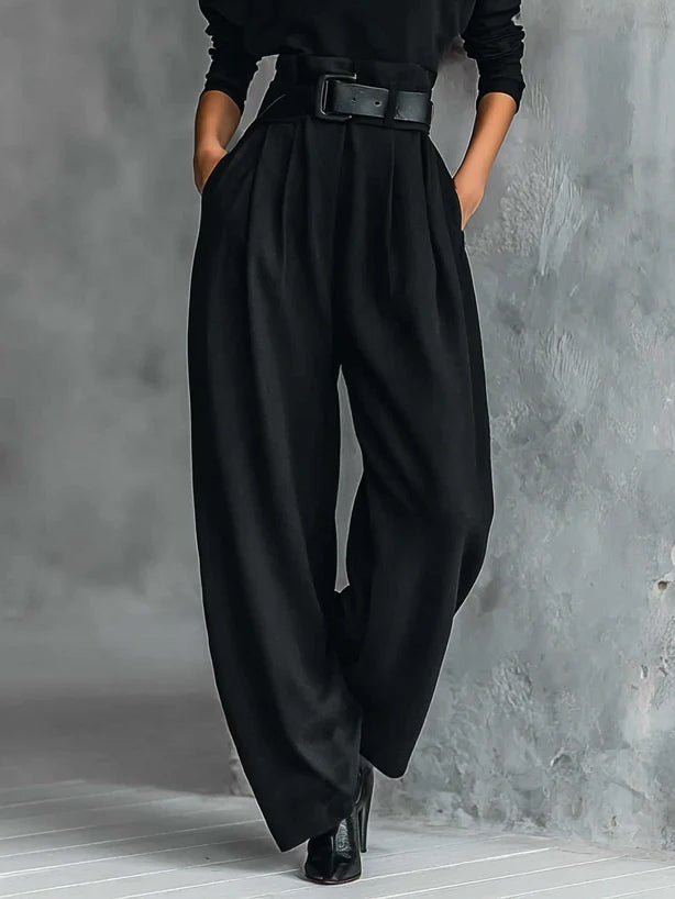 Lisa™ || Conjunto negro de 2 piezas con cinturón