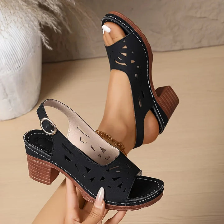 Sandalias de cuña bohemias con triple soporte para el arco plantar para mujeres
