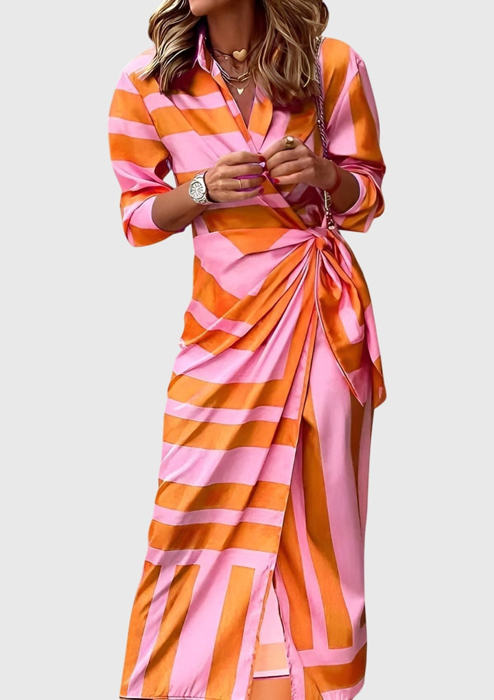 Everly | Vestido Elegante Envolvente con Estampado