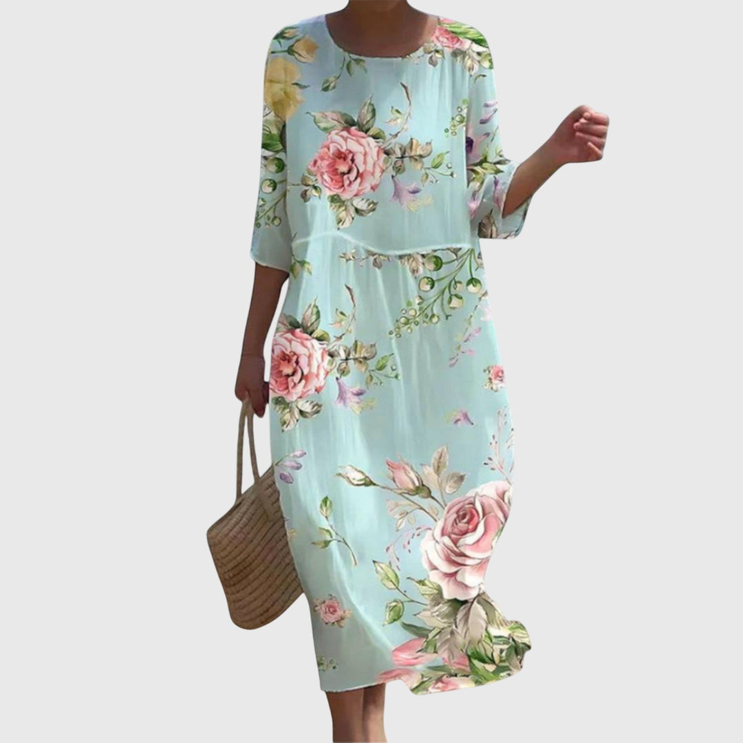 Elena™ | Elegante Vestido Largo Floral