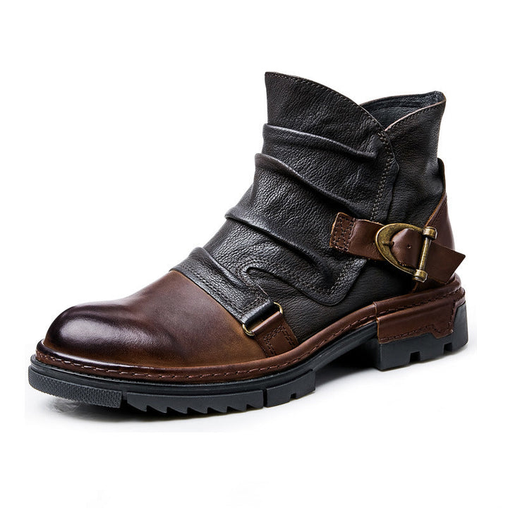 Matteo - Zapatos de hombre marrones con cordones Martin