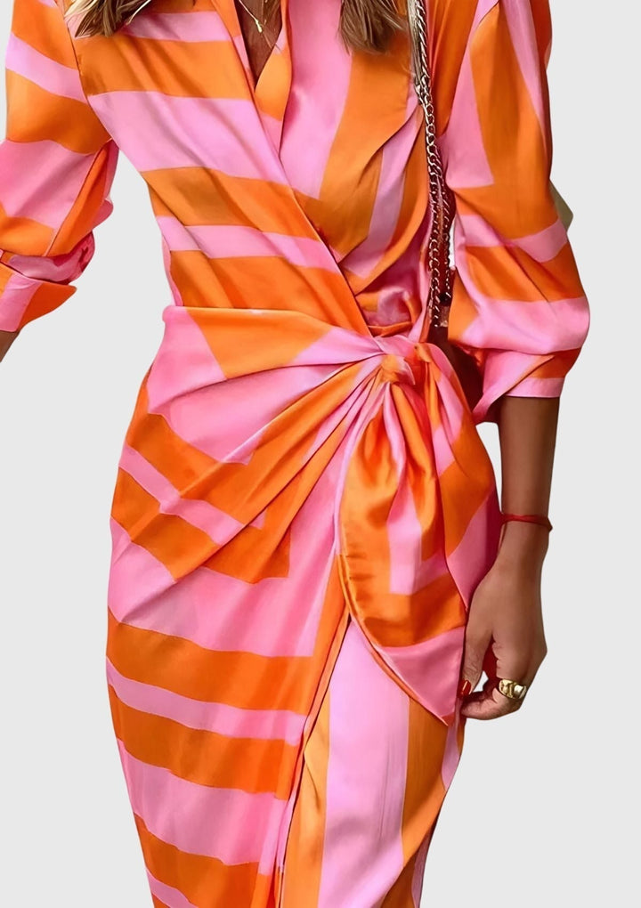 Everly | Vestido Elegante Envolvente con Estampado