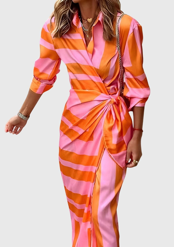 Everly | Vestido Elegante Envolvente con Estampado