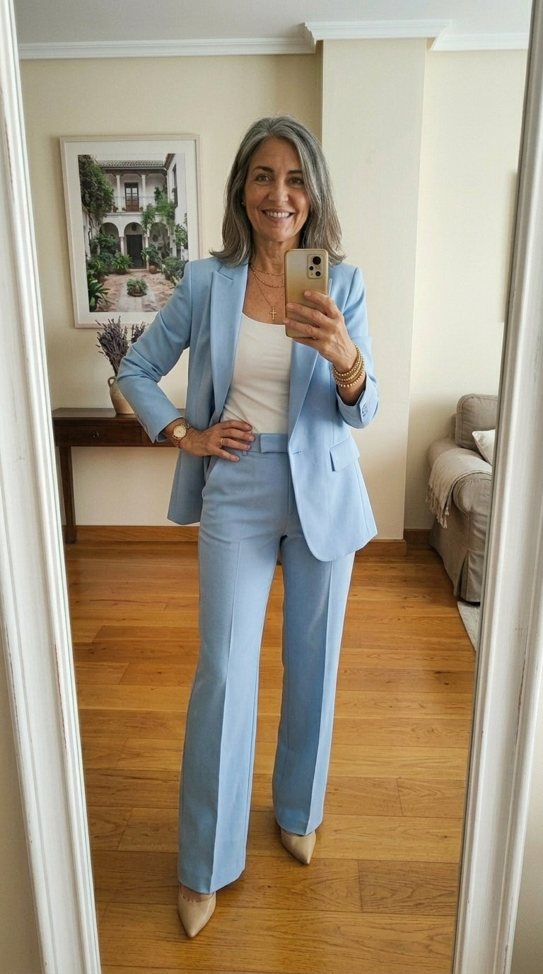 Vanessa™ | Conjunto de traje elegante con pantalones acampanados
