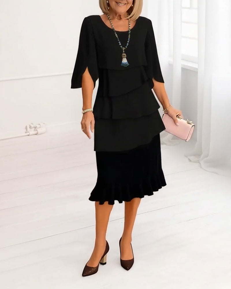 Patricia | Vestido Sofisticado con Volantes