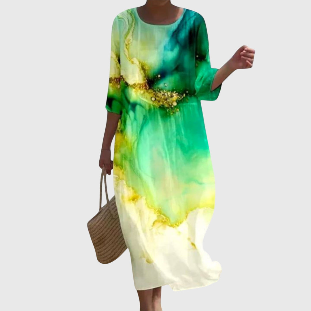 Elena™ | Elegante Vestido Largo Floral