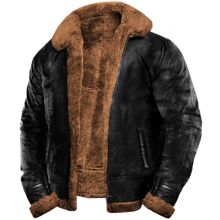 Max - Chaqueta de Cuero Vintage para Hombres