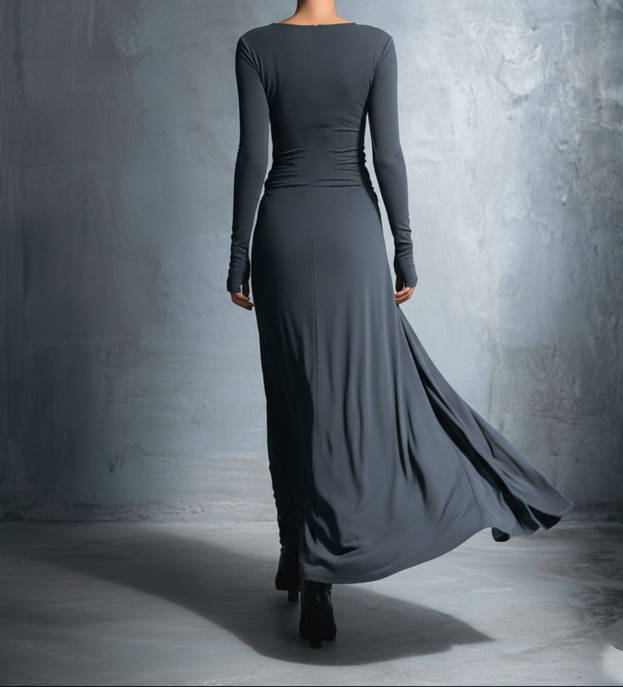 Zofia - Vestido maxi con nudo lateral