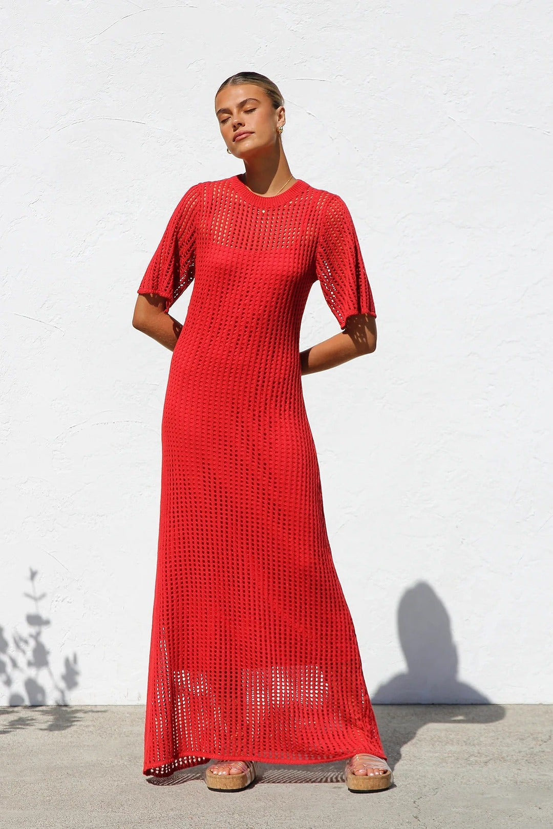 ESENCIAL - Vestido Maxi de Croché Airlie - Color Natural