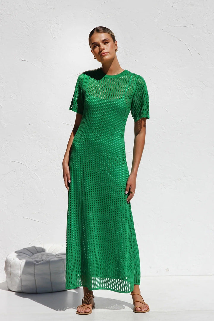 ESENCIAL - Vestido Maxi de Croché Airlie - Color Natural