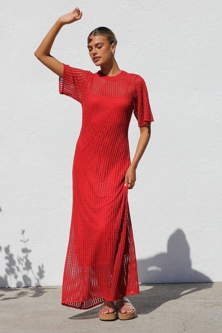 ESENCIAL - Vestido Maxi de Croché Airlie - Color Natural