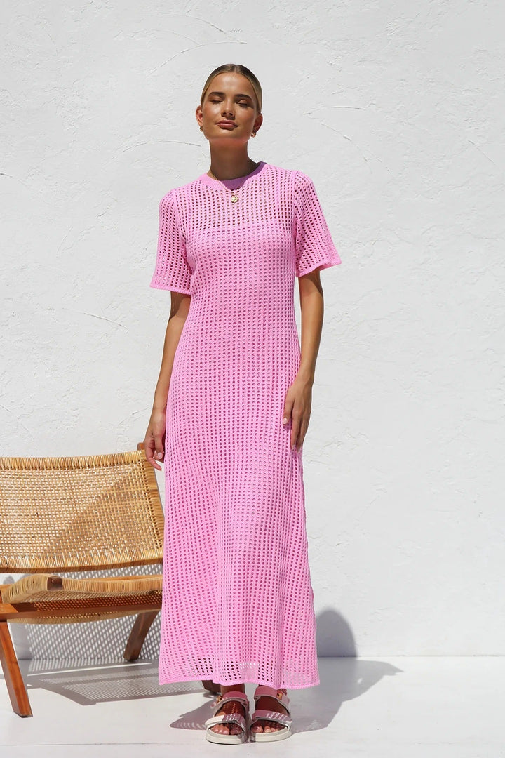 ESENCIAL - Vestido Maxi de Croché Airlie - Color Natural