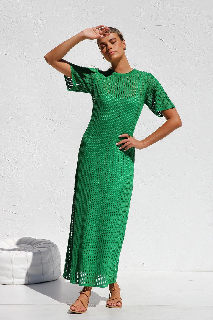 ESENCIAL - Vestido Maxi de Croché Airlie - Color Natural