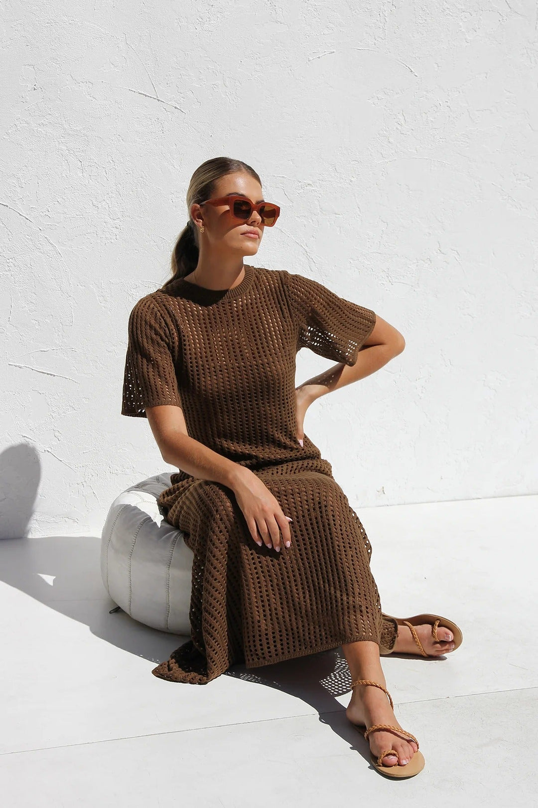 ESENCIAL - Vestido Maxi de Croché Airlie - Color Natural