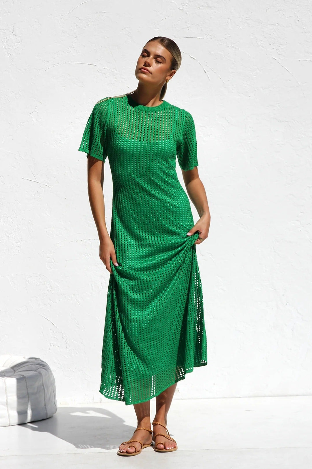 ESENCIAL - Vestido Maxi de Croché Airlie - Color Natural