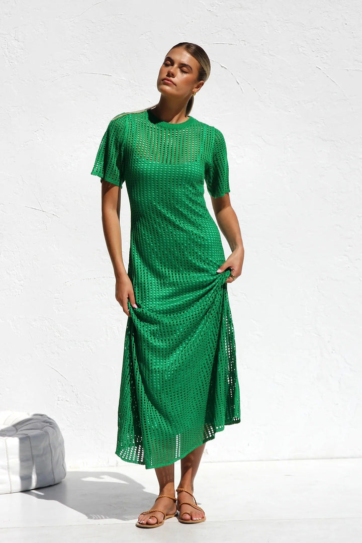 ESENCIAL - Vestido Maxi de Croché Airlie - Color Natural