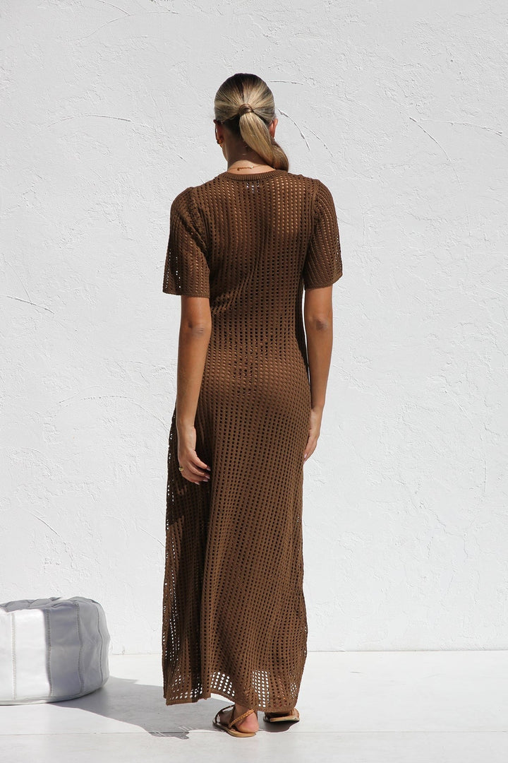 ESENCIAL - Vestido Maxi de Croché Airlie - Color Natural