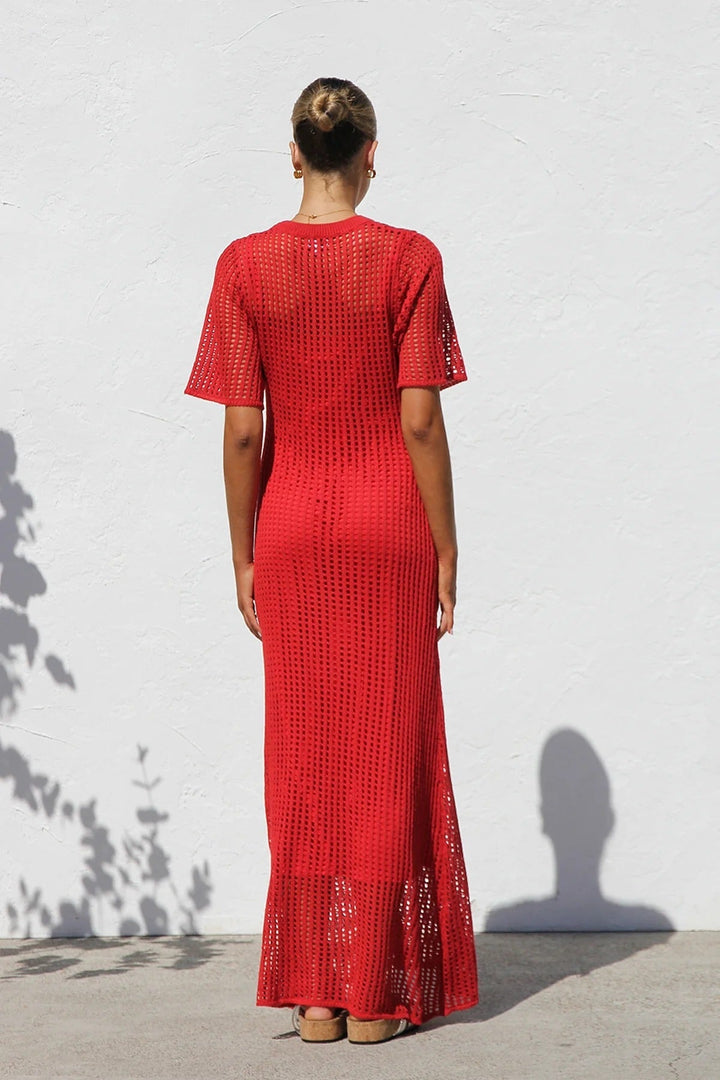 ESENCIAL - Vestido Maxi de Croché Airlie - Color Natural