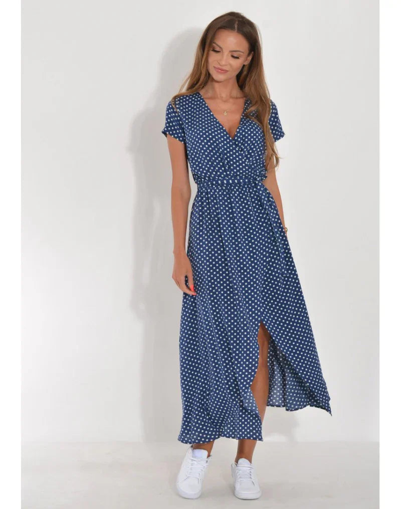Julia - Vestido Elegante con Escote en V y Corte Moldeador