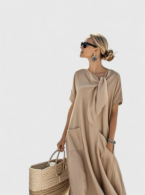 Antonina | Vestido con Diseño que Acentúa el Abdomen
