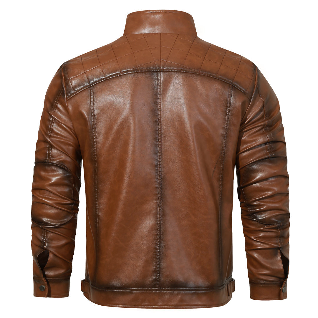 Patrick | Chaqueta de piel tipo cruiser